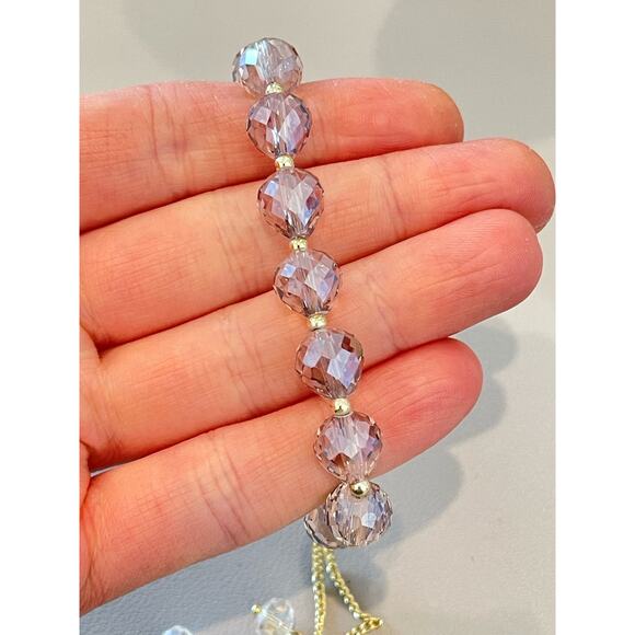 Purple Swarovski Beaded Bracelet - Picture 5 of 7